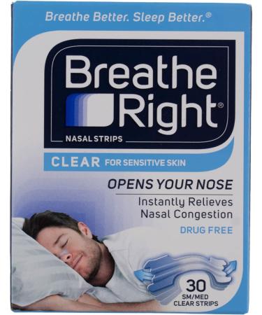 Breathe Right Nasal Strips Small/Medium Clear (90 Count) - Helps Improve Breathing - Buy Online on GoSupps.com