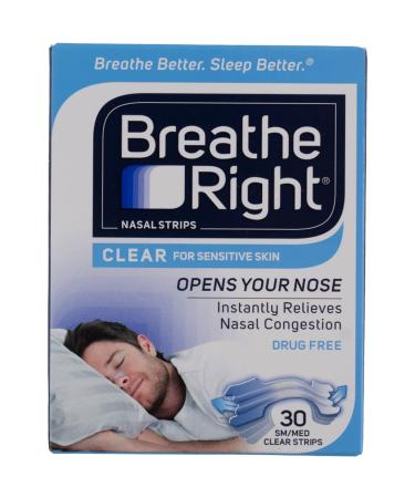 Breathe Right Nasal Strips, Small/Medium, Clear (Clear - 90 Count) - Buy Online on GoSupps.com