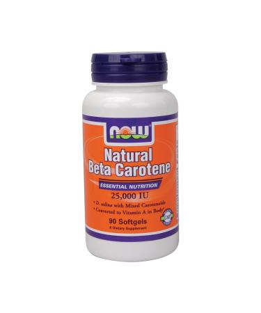 NOW Foods Beta Carotene (Natural) - 90 Softgels 6 Pack