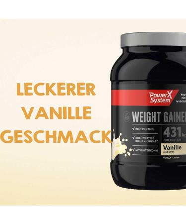 Power System Weight Gainer Vanilla 1000g - High Protein Muscle Building Mass Gainer for International Shipping - Buy Online on GoSupps.com