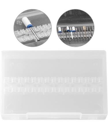 Professional Nail Art Polishing Grinding Drill Bit Holder Display Storage Box with 14 Holes (Transparent) - Buy Online on GoSupps.com