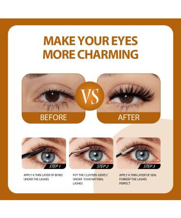 D Curl Individual Cluster Lashes 240 Clusters - DIY Eyelash Extensions - 30D-0.07D 9-16 Mix - Buy Online on GoSupps.com