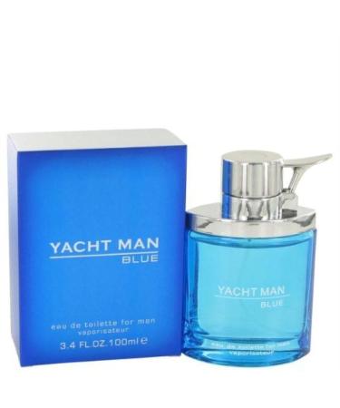 Yacht Man Blue by Myrurgia Eau De Toilette Spray 3.4 oz for Men Lemon 3.4 Ounce (Pack of 1)