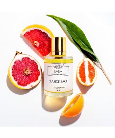 EVEA Eau de Parfum - Seaside Sage - Inspired by J. Malone' Wood Sage' & Sea Salt - Luxury Vegan Paraben-Free Women's & Men's Cologne - 50ml Spray | 1.7 fl. oz - Buy Online on GoSupps.com