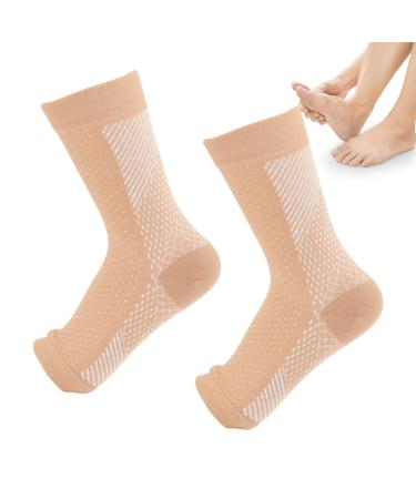 Kasmole ankle compression cuff |Open compression stockings against swelling ankle-sleeves socks foot compression sleeves to run random color L