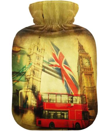 Naanle London Big Ben Heat Bottle - 1L Transparent Hot Water Bottle for Bed Hand & Feet Warmer - Pain Relief & Cold Therapy - Buy Online on GoSupps.com