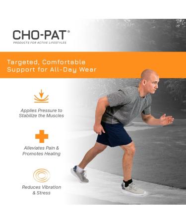 Cho-Pat Achilles Tendon Strap - Mayo Clinic Developed, Reduce Stress & Alleviate Pain - Black (Medium) - Buy Online on GoSupps.com