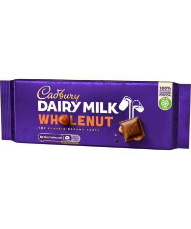Cadbury Dairy Milk Whole Nut Chocolate Bar 200g - Pack of 1 - Buy Online on GoSupps.com