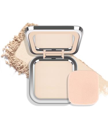 KYDA Pressed Powder  Lasting Oil Control  Lightweight Pressed Setting Powder Makeup  Flawless Full Coverage  Natural Matte Finish  self-puff  by Ownest Beauty-Ivory