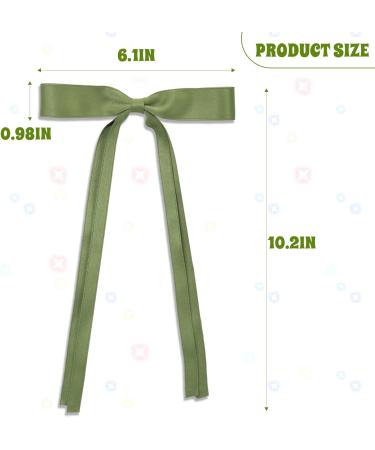 Ambesi Ribbon Hair Bow Hair Clips Red Black White Green Hair Clips Tassel Ribbon Bowknot for Women Girl Long Tail French Bow Hair Barrette Dress Up Accessories for Birthday/Party/Show/Christmas red+black+white+green - Buy Online on GoSupps.com