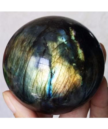 Stone Jewelry 65mm Natural Labradorite Quartz Crystal Ball Orb Beautiful Natural Crystal Stone Crystal Stone Jewelry Full of Texture - Buy Online on GoSupps.com