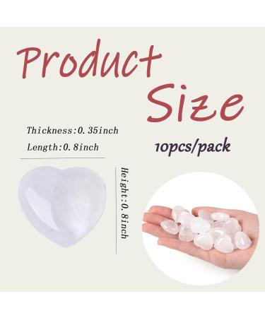 MAIBAOTA Clear Quartz Crystal Healing Crystals Gemstones Pocket Gifts Heart-Shaped Nature Spiritual Energy for Women Men Reiki Divination Balancing Yoga Meditation 10PCS Clear Crystal - Buy Online on GoSupps.com