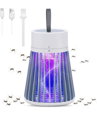 Mosquito Killing Lamp Mosquito Lamp Rechargeable Light Mosquito Trap Click Mosquito Lamp with Hanging Loop for Home Bedroom Outdoor Camping Grey - Buy Online on GoSupps.com