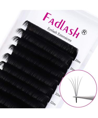 Fadlash Easy Fan DD Curl 0.07 20-25mm Mixed Length Russian Lashes - Natural Self Fanning Eyelashes - Buy Online on GoSupps.com