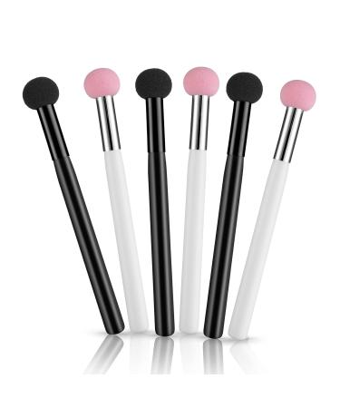 6-Piece Sponge Makeup Applicator Set - Washable Powder Puff & Brush for Flawless Foundation Concealer & Eyeshadow - Pink & Black - Buy Online on GoSupps.com