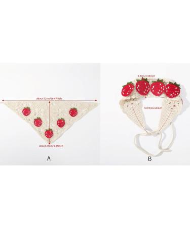 amangul Eye Catching Crochet Strawberry Hairband for Women Camping Travel Headband for Subculture Look Handmade Hair Scarf(Wide Brimmed Headban) - Buy Online on GoSupps.com