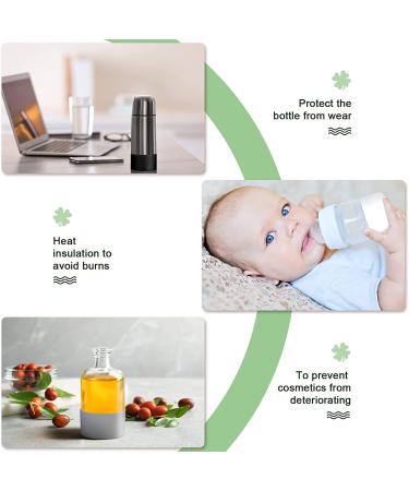 Silicone Sleeve Bottom Base Set for 16 oz Spray Bottles - Anti Slip & Washable Rubber Covers - Fits 12 to 24 oz Water Bottles (Grey/Black/White) - Buy Online on GoSupps.com