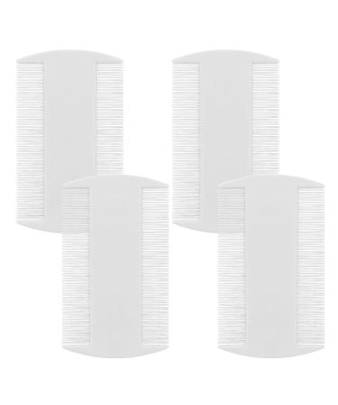 Lice and Nissenkamm for children and adults effective distance 4 double-sided combs with fine teeth also suitable for animals fleas and ticks for dogs and cats b