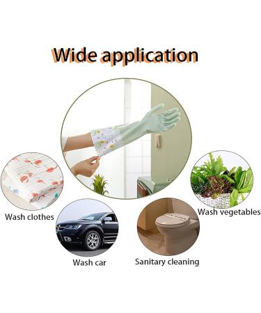KKRAUS 3 Pairs Long Dishwashing Gloves Household Cleaning Gloves Reusable Rubber Gloves Non-Slip Washing Dishes Kitchen Glove (Color : Pink A) - Buy Online on GoSupps.com