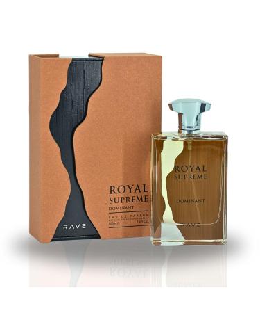 Rave Royal Supreme Dominant EDP Spray 100ML (3.4 OZ) Long Lasting Cologne perfume for men perfume for women. 3.4 Fl Oz (Pack of 1) Dominant EDP Spray