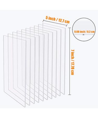 10x Clear Acrylic Sheets 5x7 inch, 0.08 Thick - Picture Frame Glass Replacement, Table Signs, Calligraphy & Painting - AIVS Plexiglass Panels w/ 3 White Markers - Buy Online on GoSupps.com