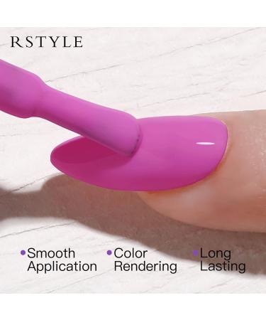 Rstyle Gel Nail Polish Set - 6 Colors UV Nail Polish for Nail Art | Blue Purple Red | Soak Off French Shellac Starter Kit - Buy Online on GoSupps.com
