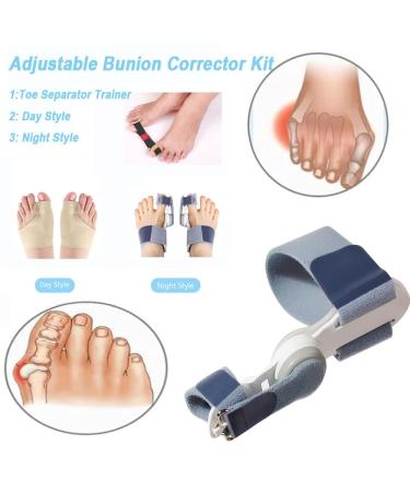Orthopedic Bunion Corrector & Toe Straightener - Adjustable 3-Piece Set for Men & Women - Effective Bunion Relief for Left/Right Feet - Buy Online on GoSupps.com