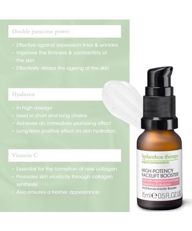 Spilanthox therapy - High-Potency Facelift Booster - Facial Serum for Wrinkle Reduction - Anti-Aging Facial Care - Spilanthol Hyaluronic Acid & Vitamin C - Vegan Natural Cosmetics - 15ml - Buy Online on GoSupps.com