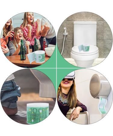 Zerodeko Minature 2 Rolls of Fake Money Funny Toilet Paper Printed Bathroom Tissue Roll Printed Toilet Paper Money Bathroom Set Gag for Adults Miniature - Buy Online on GoSupps.com