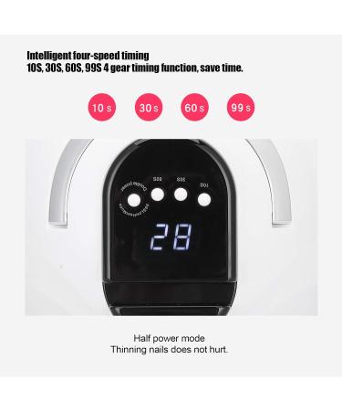 168W LED UV Nail Dryer Lamp with Phone Holder - Perfect for Salon & Home Use (EU) - Buy Online on GoSupps.com