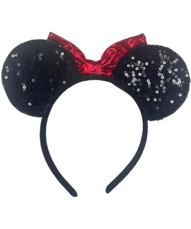 Lilium Kids Superhero Logos Inspired Minnie Mouse Superhero Alice Headband With Big 5" Sequin Top Bow Handmade Cosplay Fancy Dress - Buy Online on GoSupps.com