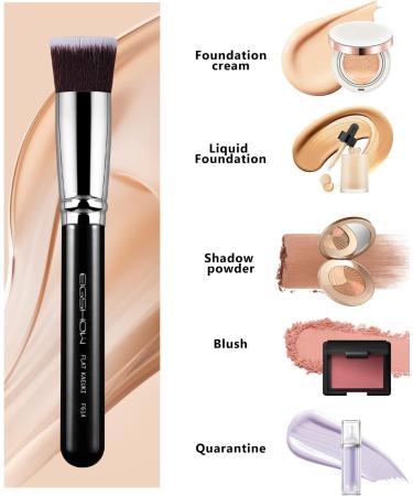 Flat Kabuki Foundation Brush - EIGSHOW Face Makeup Tool for Liquid and Cream Foundation - Kabuki Makeup F614 - Buy Online on GoSupps.com