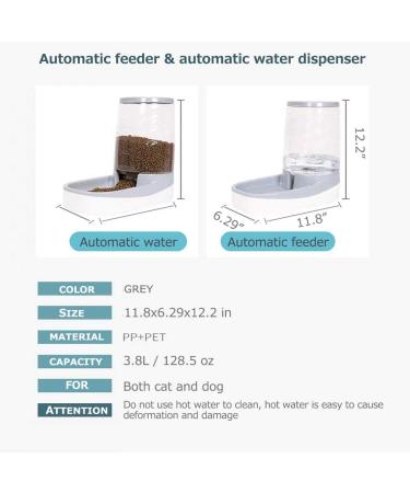 Eonpet 3.8L Automatic Cat and Dog Feeder & Water Dispenser with Travel Supply - Ideal for Pets - Buy Online on GoSupps.com