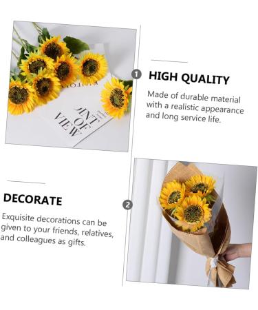 Cabilock 4pcs Simulated Sunflower Silk Flower Household Decorative Flower - Buy Online on GoSupps.com