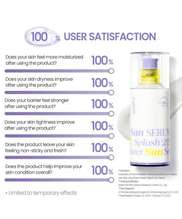espoir Water Splash Sun Serum SPF50+ PA+++ 3 000ppm Caffeine for Reducing Puffiness & Enhancing Skin Elasticity Non-Oily Hydrating Sunscreen for Daily use Easy-to-Use Vegan 1.69 Fl Oz. - Buy Online on GoSupps.com