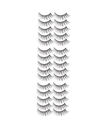 FOMIYES 30 pairs Girl Make Supplies Mascara Artificial Strips up Extensions Diy Kit Fake Strip Lash D 1 count (Pack of 1) As Shownx3pcs