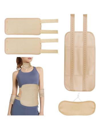 SSKHE 4-part castor oil pack Reusable essential oil assist pack protects waist tape soft and anti-clever oil joint care assist pack for arthritis muscle pain joint pain