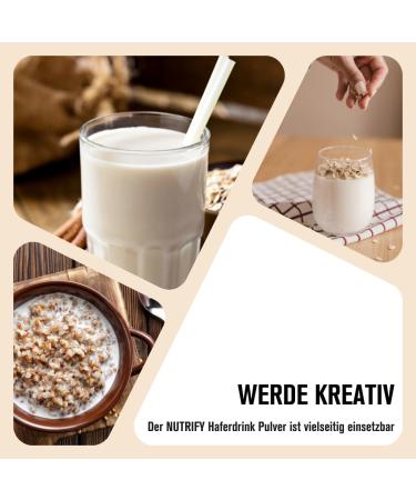Nutrify Oat Drink Powder 3x1000g - Gluten-Free Vegan No Added Sugar Make Up to 24 Liters Eco-Friendly Packaging - Buy Online on GoSupps.com