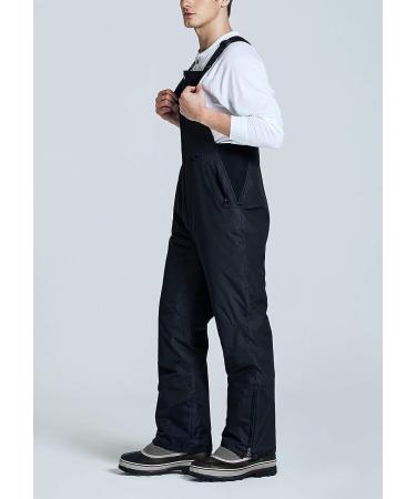 TSLA Men's Winter Snow Bibs - Waterproof & Insulated Overalls | Black Large - Buy Online on GoSupps.com