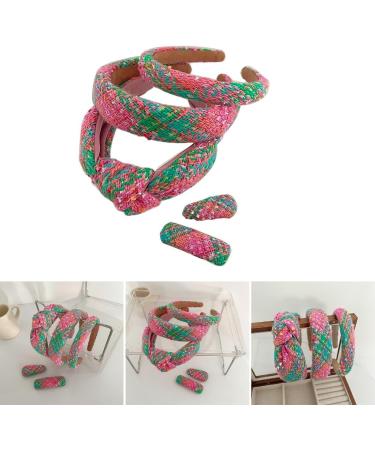 xbiez Pink Tone Headband for Woman Delicate Weaving Design Hair Clip Anti-Slip Headbands Sweet Girls Makeup Yoga Supplies T5 - Buy Online on GoSupps.com