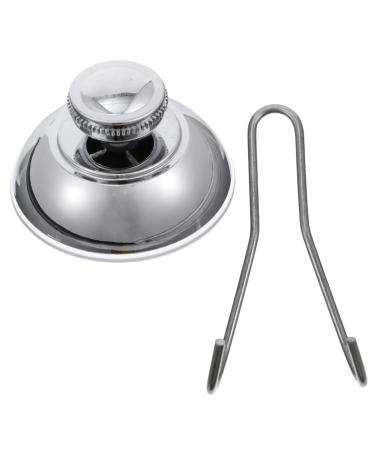 Alipis 1pc Hook up Heavy Duty Coat Hangers Suction Cup Hook Wall Key Hanger Suck Cup Hook Metal Work Towel 7X6CM Silver