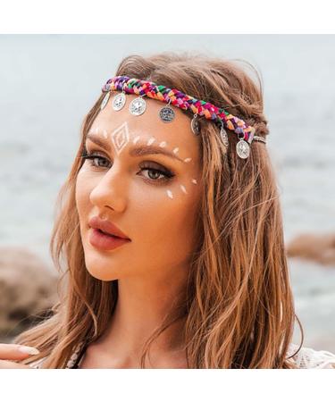 Reaky Sequins Head Chain Boho Tassels Headbands Star Headpiece Festival Hair Accessories for Women - Buy Online on GoSupps.com