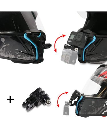 Surewo Motorcycle Helmet Chin Strap Mount for GoPro Hero and Action Cameras - Compatible with GoPro Hero 11/10/9/8/7/6/5, DJI Osmo Action, Insta360 ONE R, AKASO, Campark, YI - Easy to Mount and Secure for Safe Riding - Buy Online on GoSupps.com