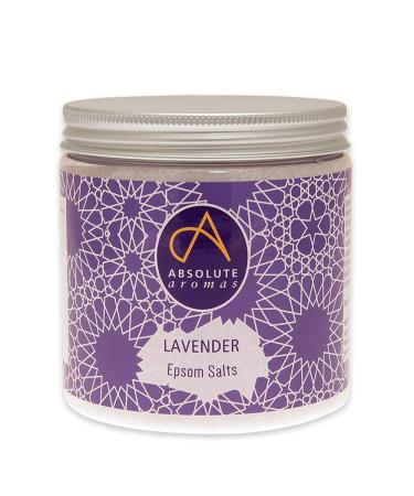 Absolute Aromas Lavender Infused Epsom Bath Salts 575g - Magnesium Sulphate - Relaxing Salts for The Bath - Soak and Relax Muscles and Feet 575 g (Pack of 1)