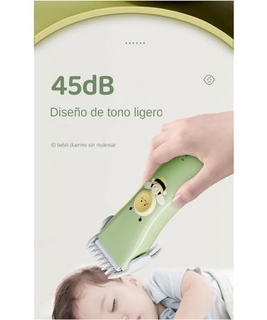 Baby Hair Clipper Electric Shaver for Newborns & Children - Lanugo Removal Tool (Abeja Verde Set 2) - Buy Online on GoSupps.com