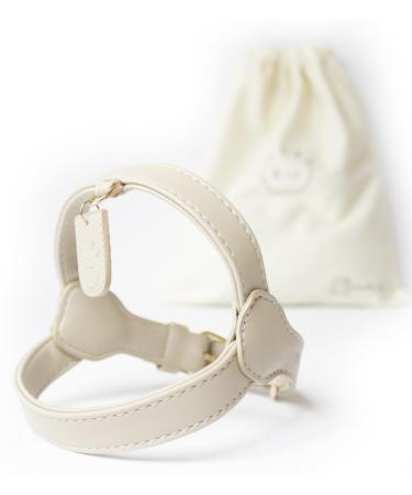 Muki & Co dog dishes - double -aged adjustable comfortable safe - for extra small small and medium -sized dogs - beige - size XS (33-37 cm) XS beige