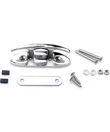 Mxeol 4-1/2 Folding Boat Cleat - Stainless Steel Dock Cleat, Silver - 1 Pack - Buy Online on GoSupps.com