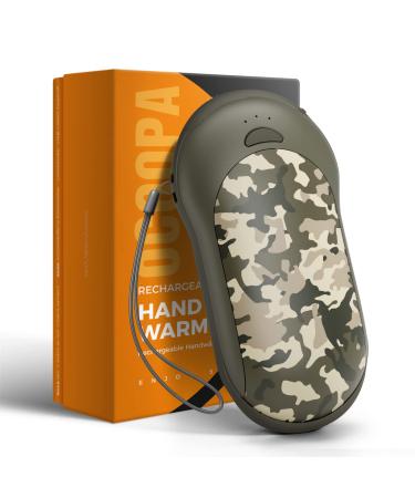 OCOOPA IP45 Waterproof Hand Warmers Rechargeable, 10000mAh Handwarmer with PD & QC 3.0 Hands Heater 15 Hrs Lasting time 3 Heating Level for Hunting Camping Hiking Camouflage Winter Outdoor Gift Jungle camouflage