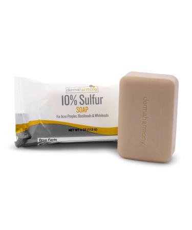 Dermaharmony 10% Sulfur Acne Bar Soap - 4 oz | 3 Bars | Effective Acne Treatment International Shipping - Buy Online on GoSupps.com