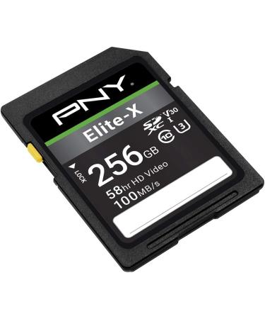 PNY 256GB Elite-X Class 10 U3 V30 SDXC Memory Card - 100MB/s, 4K UHD & Full HD, UHS-I, Full Size SD - Buy Online on GoSupps.com